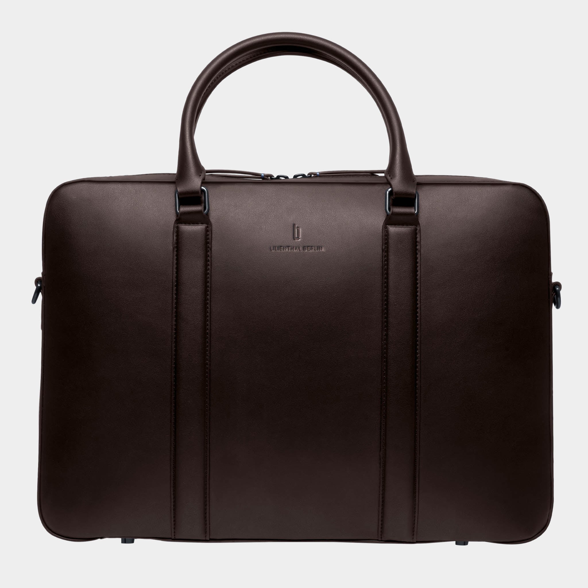 Classic Briefcase Cactus Leather Dark Brown - Lilienthal Berlin