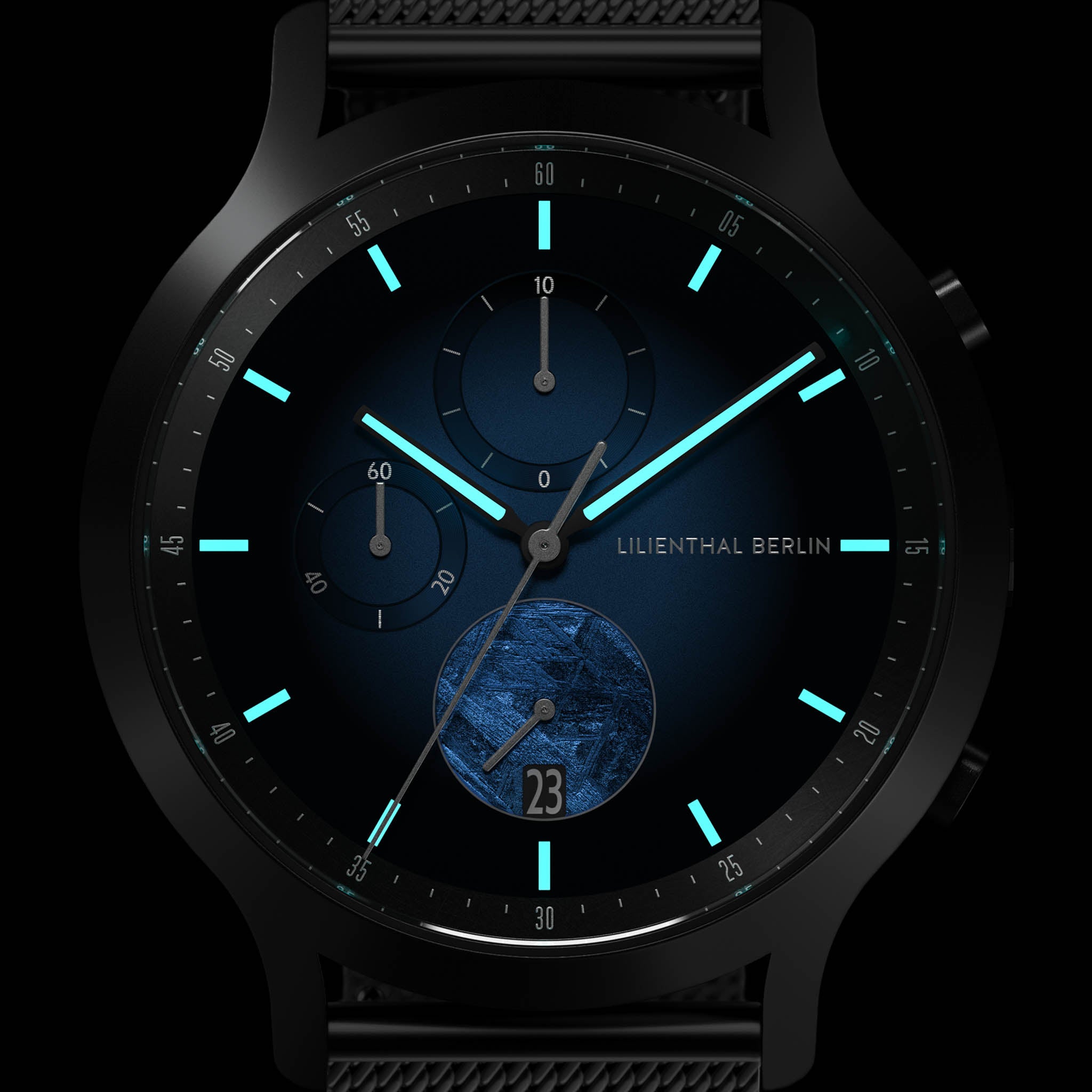 Chronograph Meteorite – Blue Flare