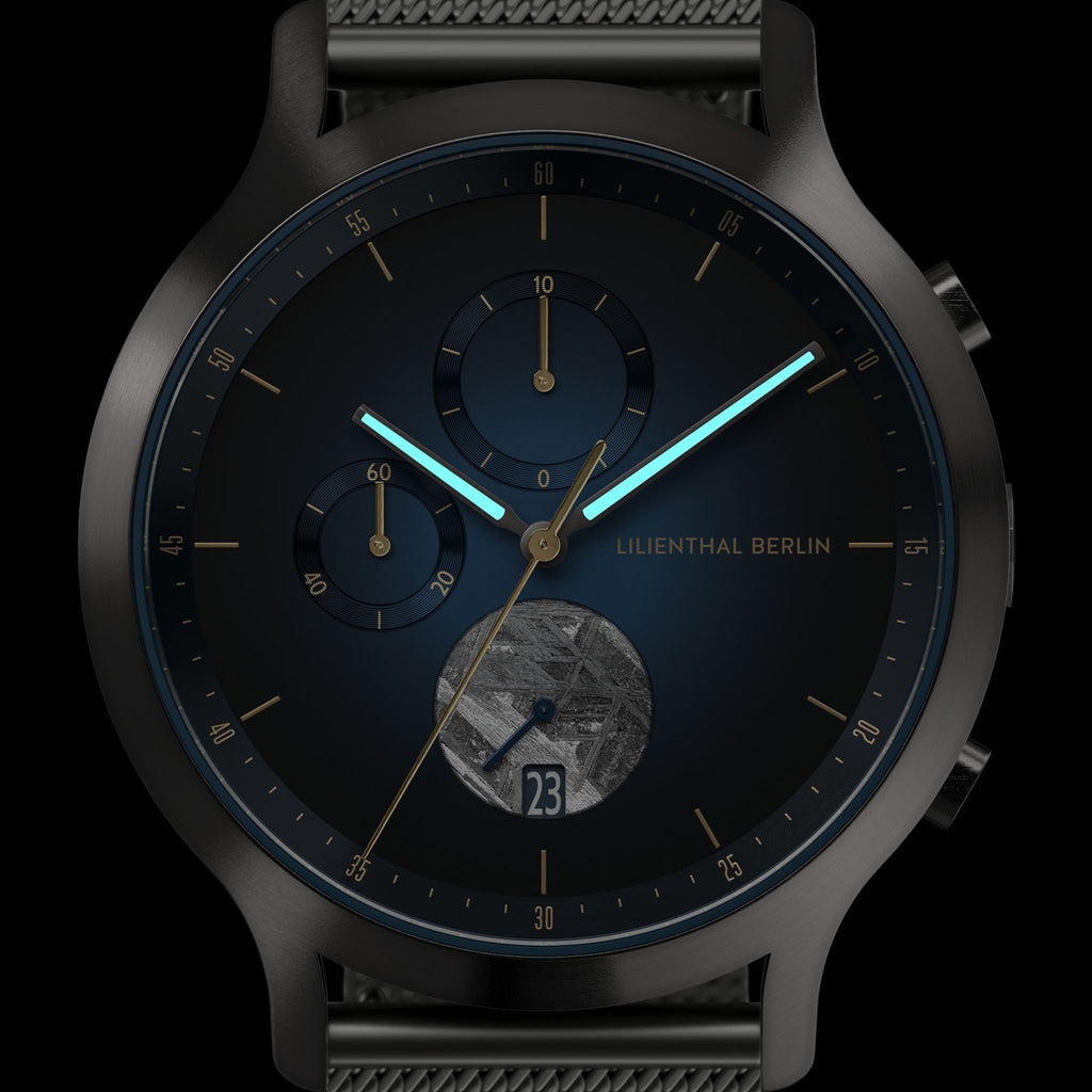 Chronograph Meteorite – Midnight Gold