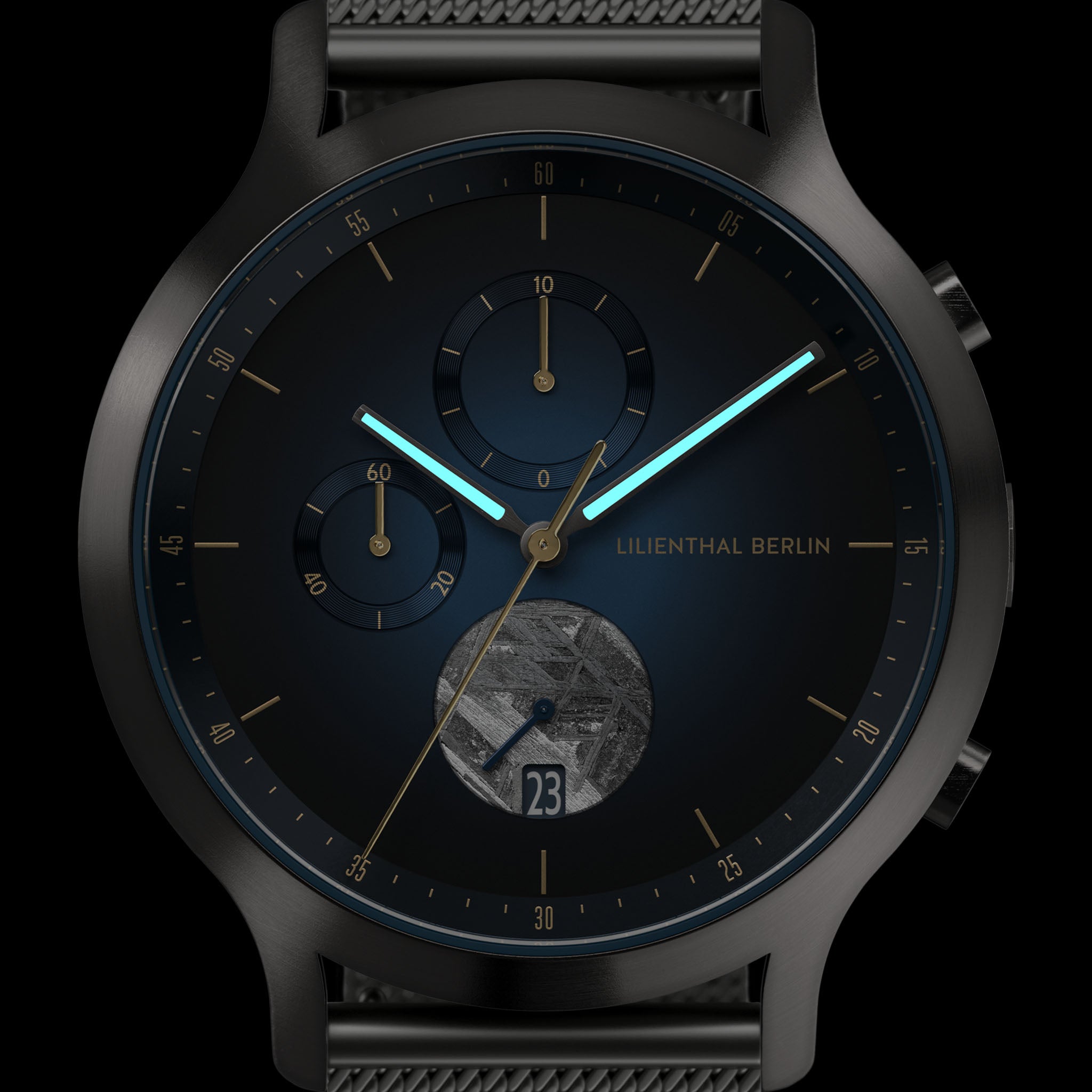 Chronograph Meteorite – Midnight Gold