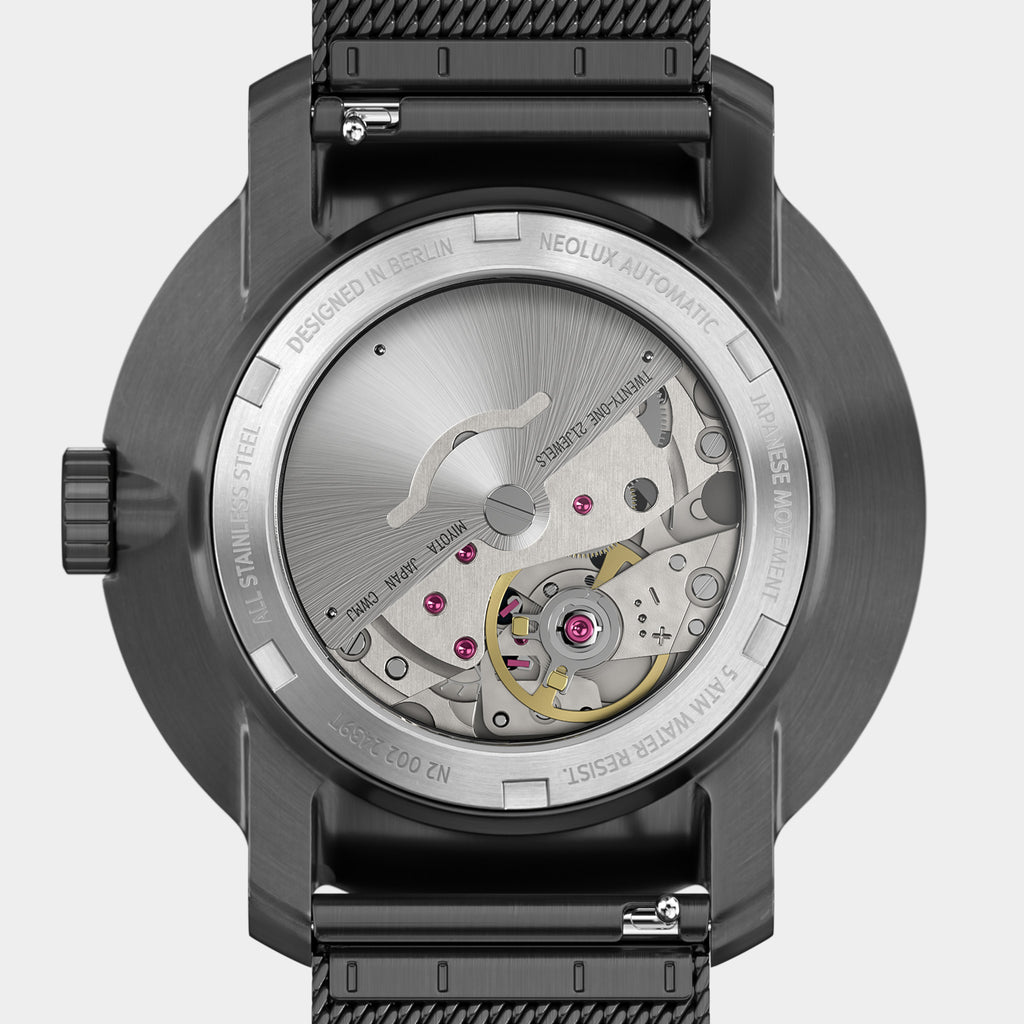 Neolux Day Date – Dark Silver Blue