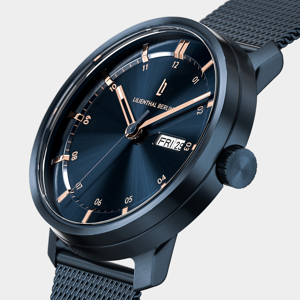 Neolux Day Date – Blue Rose Gold