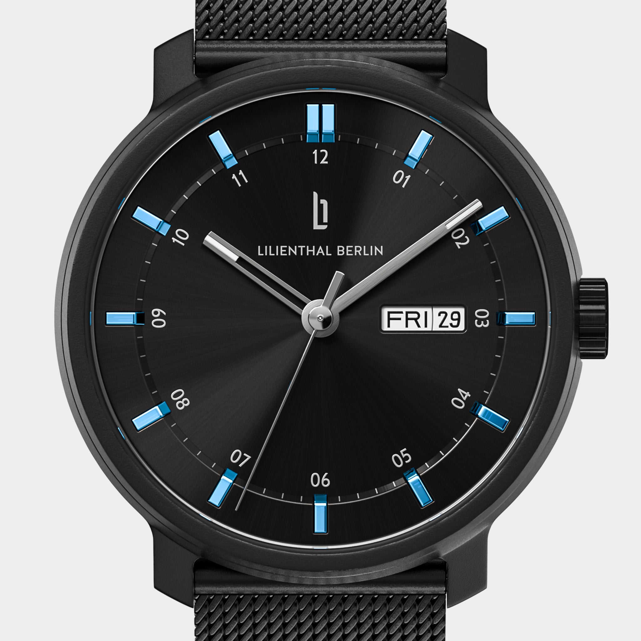 Neolux Day Date – Black Blue