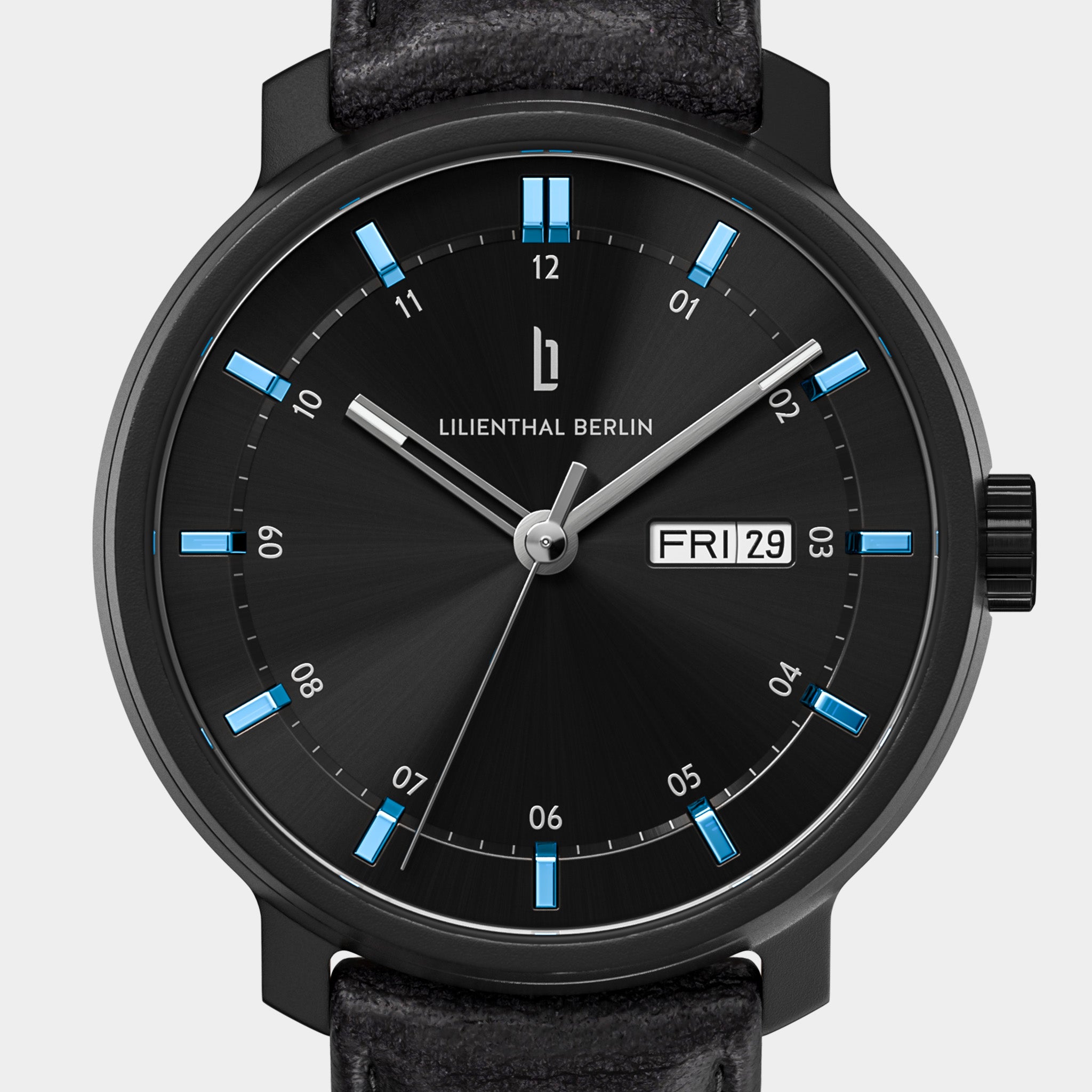Neolux Day Date – Black Blue