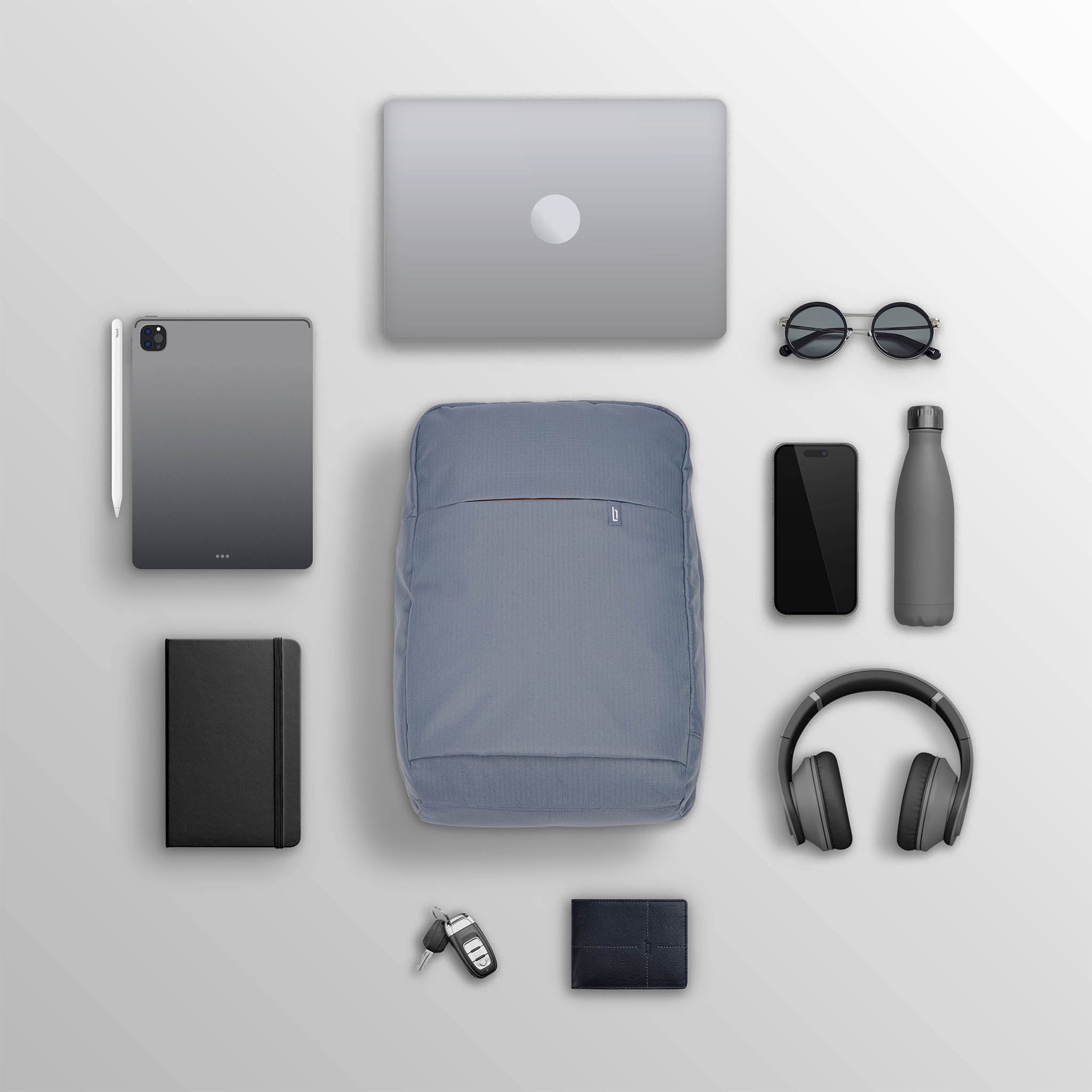 Urbaneer 3-in-1 Daypack Recycled Polyester Slate Blue - Lilienthal Berlin